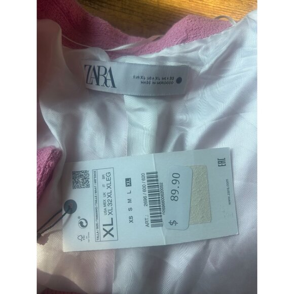 NWT Zara Pink Cropped Short Sleeve Blazer - Picture 5 of 5
